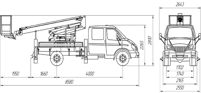 Автовышка чертеж dwg